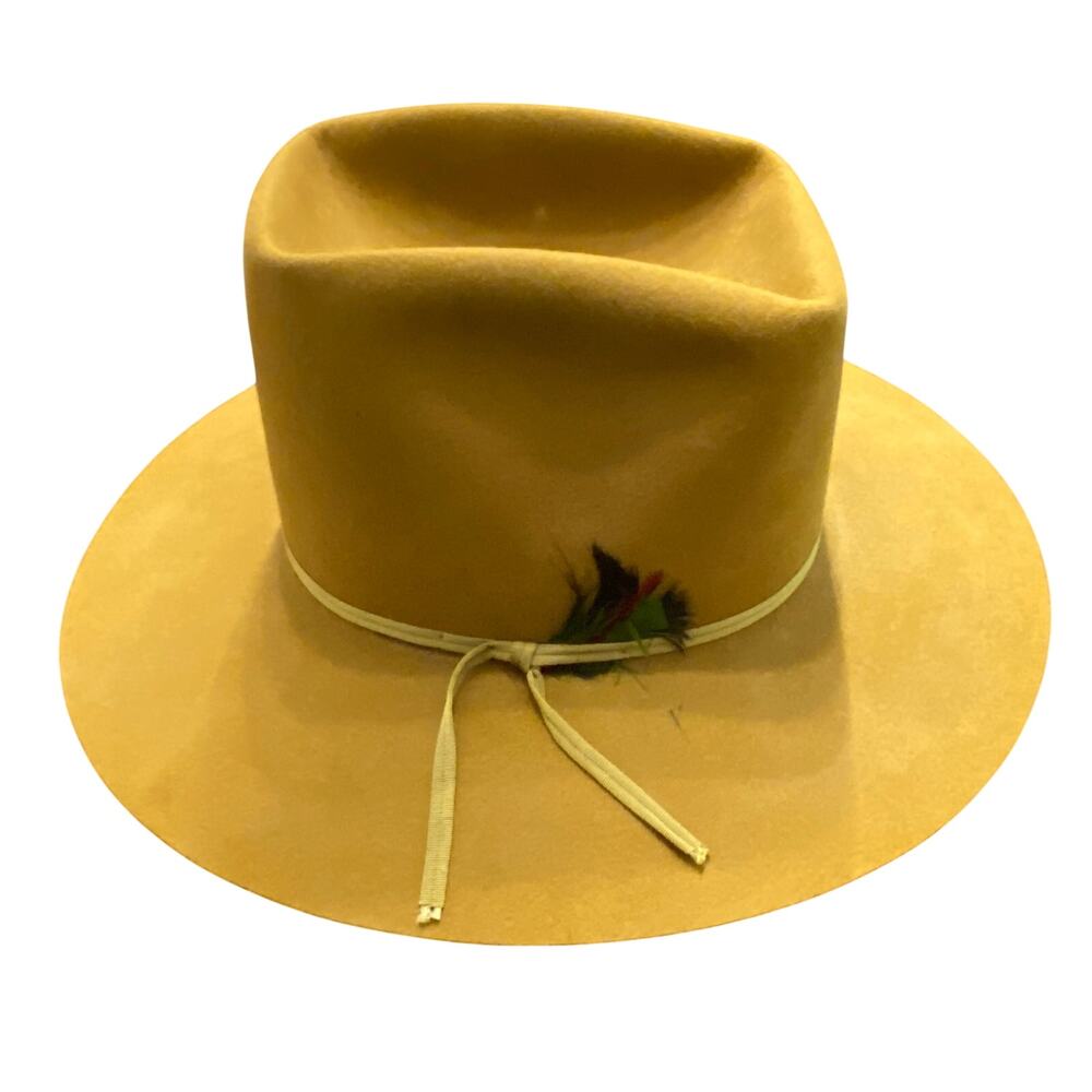 Vintage Westchester Imperial 12X Felt Cowboy Hat Mustard Gold Size 7 1/4 Ranch